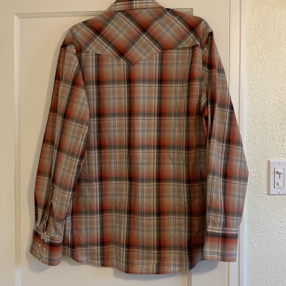 Wrangler western long sleeve shirt Mens L - Picture 6 of 6